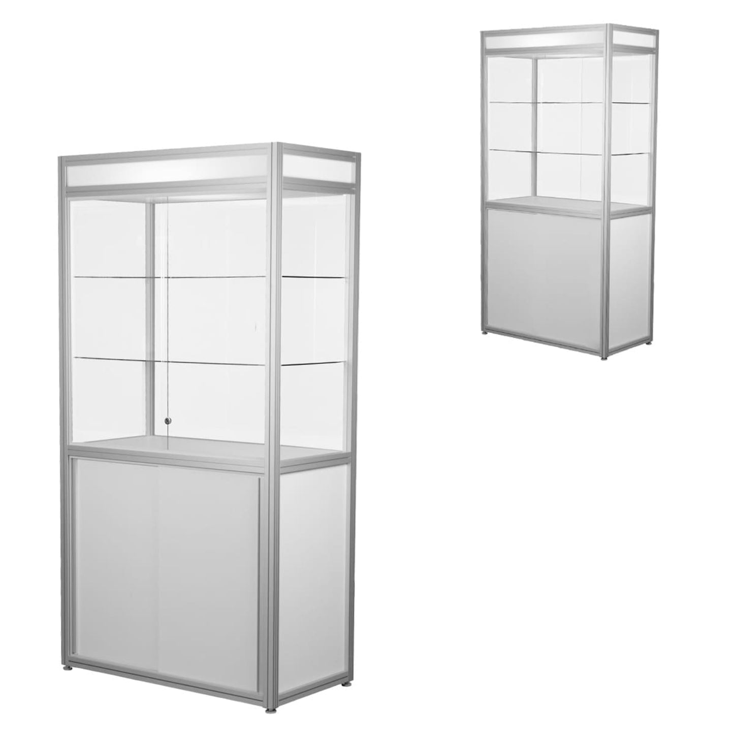 Tall display cabinet with lighting